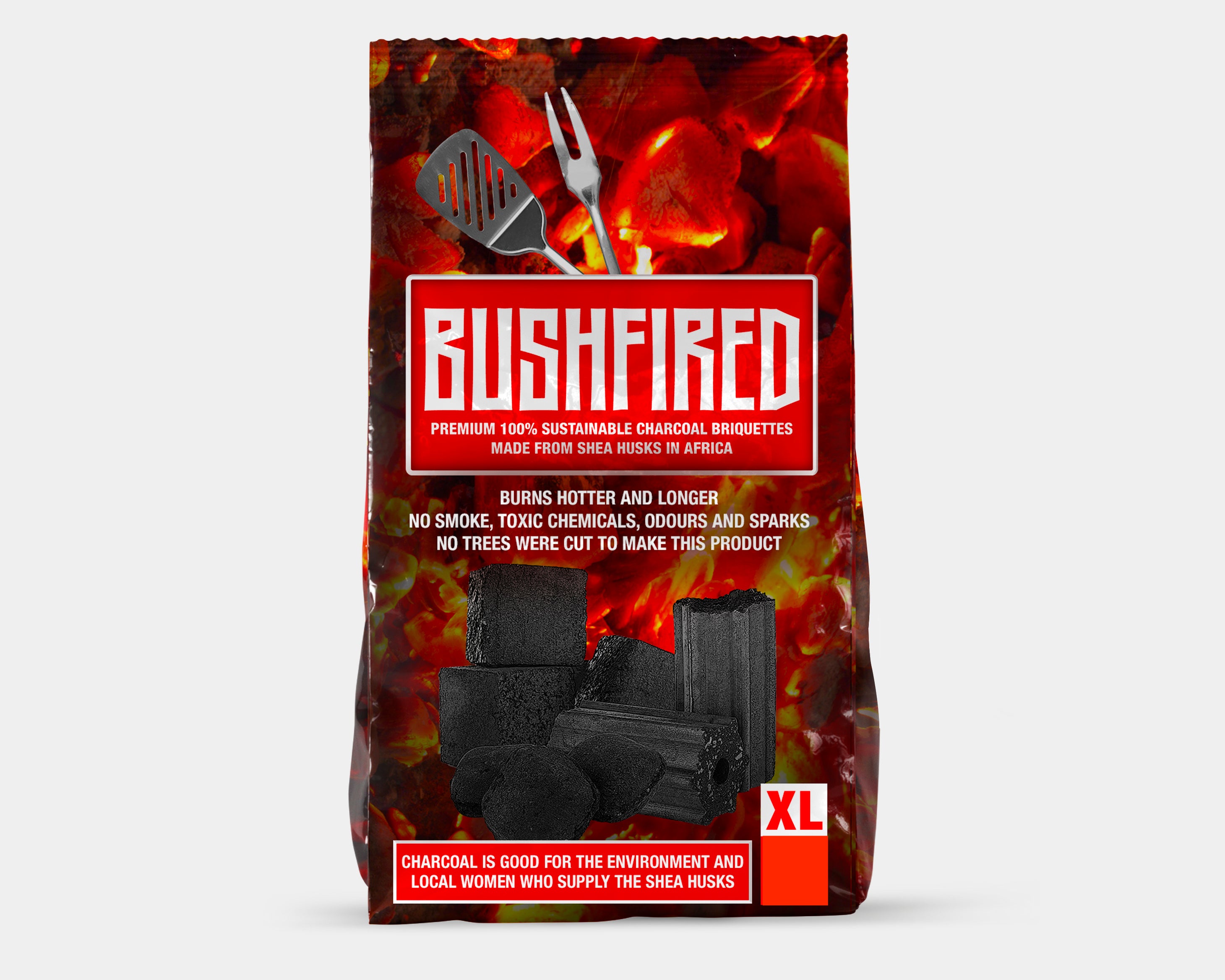 10KG Bushfired Charcoal Briquettes